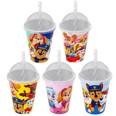 Imagem de Kit 5 Copos Patrulha Canina Infantil Lembrança de Aniversário - Plasút