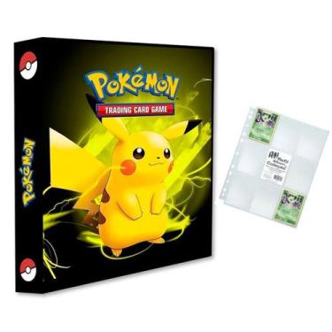 Imagem de Álbum Pasta Fichário Pokemon com 10 Folhas YES 9 Bolsos Pikachu Raio d