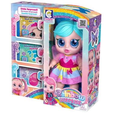 Imagem de Boneca Rainbow Surprise Cabelo Verde - Cotiplás