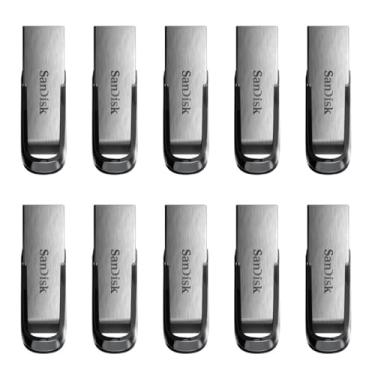 Imagem de SanDisk Pacote com 10 unidades flash USB 3.0 Ultra Flair de 64 GB (10 x 64 GB) - SDCZ73-064G-B10CT