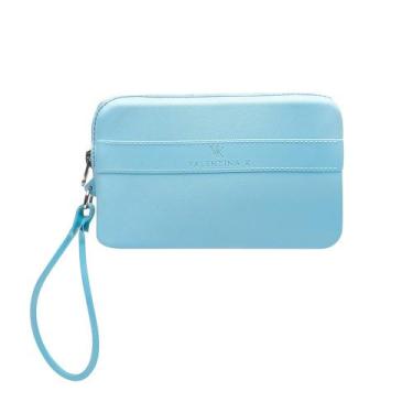 Imagem de Carteira Feminina Blogueira Com Zíper de Mão VK, Azul