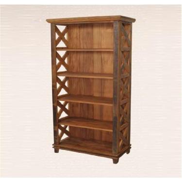 Imagem de Armário Livreiro Estante 5 Prateleiras Madeira de Demolição - Moveis M