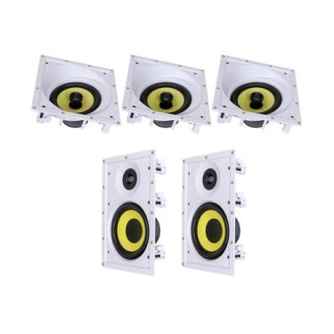 Imagem de Kit 5.0 para Home Theater JBL 3 Ci6SA Plus + 2 Ci6R Plus