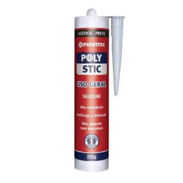 Imagem de Silicone Selante Acético Uso Geral 250g Preto Pulvitec