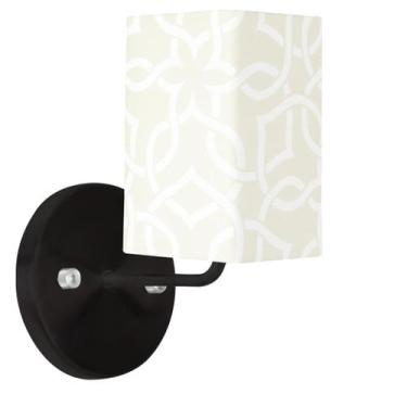 Imagem de Arandela Preta De Cupula Quadrada Elos Bege - MARRYLUZ