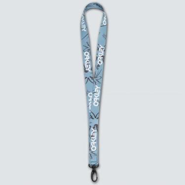 Imagem de Cordão Oakley Wanderlust Lanyard, Three lines palms lt blue