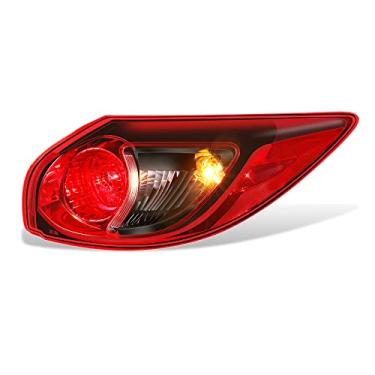 Imagem de DNA MOTORING Luz traseira externa estilo original direito compatível com Mazda CX-5 13-16, lente vermelha/transparente, OEM-TL-003-R