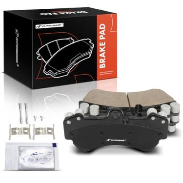 Imagem de A-Premium Conjunto de pastilhas de freio a disco de cerâmica frontal compatível com Porsche Cayenne 2003-2006/2008-2010 e Volkswagen Touareg 2004-2007 e Mercedes-Benz W463 Series G550 4x4 2017-2018, 4