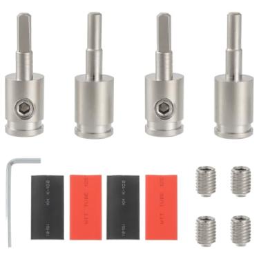 Imagem de BOJACK Redutor de entrada de amplificador de calibre 4 para fio de calibre 8 adaptador de energia estéreo para carro/terra GA com braçadeira de parafuso hexagonal inclui parafusos extras, tubos
