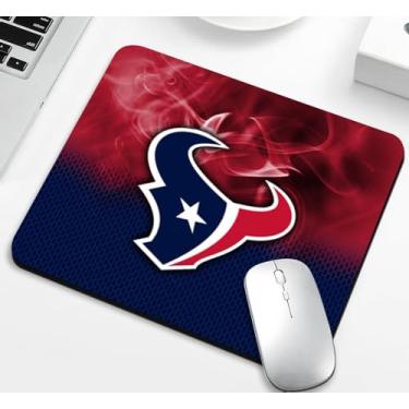 Imagem de ZYJTEK Mouse pad para jogos para fãs de esportes de futebol, design azul e vermelho, base de borracha antiderrapante, tapete quadrado para computadores, laptop, mesa