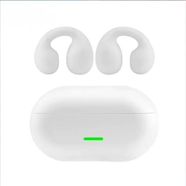 Imagem de Fone de ouvido de condução óssea sem fio, Bluetooth, cancelamento de ruídos (Branco)