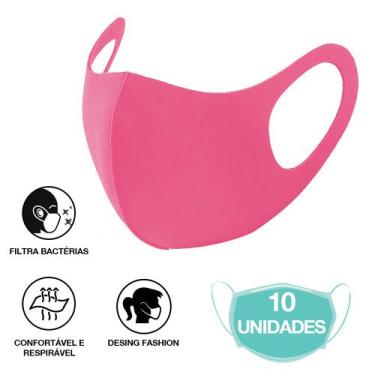 Imagem de Máscaras Não Descartáveis de Neoprene Rosa Unissex 10 un - Máscara Neo