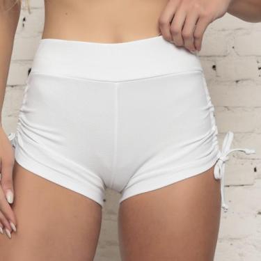 Imagem de Shorts Moda Praia Academia Sunquini Feminino Com Cós e Ajuste Lateral 