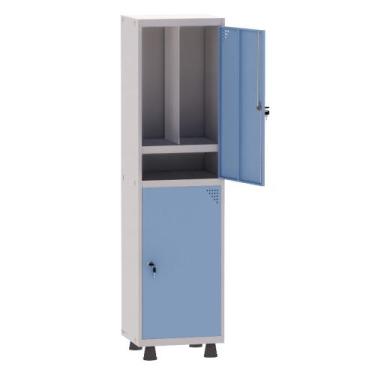 Imagem de Armário Guarda Volume Locker Roupeiro Insalubre 1 Vão 02 Portas Com Pr