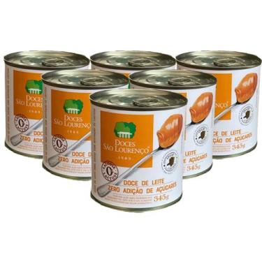 Imagem de 6x Doce de Leite Zero Lactose Zero Açúcar São Lourenço 345g
