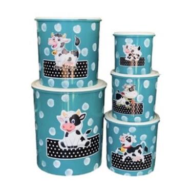 Imagem de Conjunto 5 pecas/potes/vasilhas para mantimentos plastico - RDR, Tifan