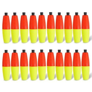 Imagem de JOGFFDE 20 peças boias de pesca boia de pesca boia de pesca com plugue de tubo para pesca em água salgada