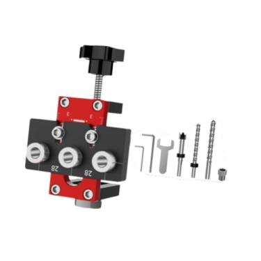 Imagem de Baoblaze Kit de gabarito de cavilha 3 em 1, localizador de punção, instalação simples, carpintaria profissional portátil, kit de gabarito de cavilha