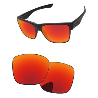 Imagem de PapaViva Lentes de reposição para óculos de sol Oakley TwoFace XL OO9350 58 mm, Vermelho fogo, TwoFace XL