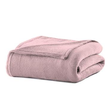 Imagem de Cobertor Manta de Microfibra Liso Queen 220x240cm  Camesa, Rosa