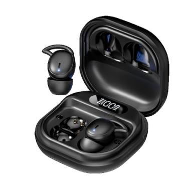 Imagem de Fones de ouvido do sono invisíveis sem fio bluetooth 5.4 hifi sonor esporte fones de ouvido fones de ouvido com microfones para trabalho doméstico,Black