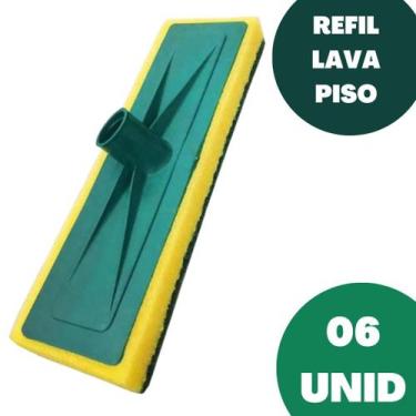 Imagem de Rodo Abrasivo Lava Azulejo plus limpa piso SEM CABO MOP 06 UNID