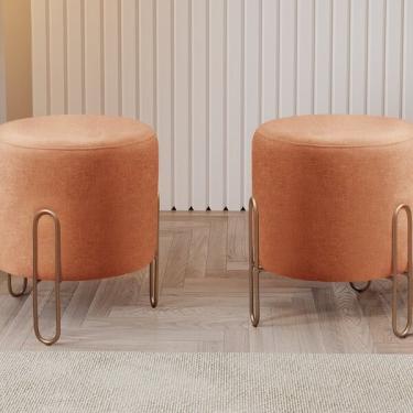 Imagem de Puff Banqueta 45x50cm Mali Luxo Terracota