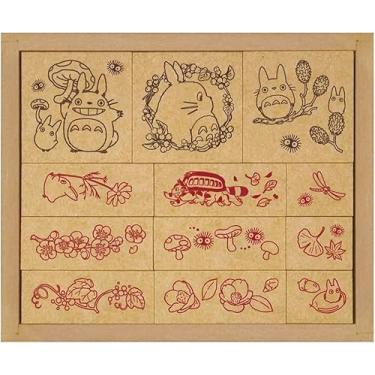 Imagem de Naitmsad Studio Ghibli Conjunto de carimbos de borracha infantis – Conjunto de 12 carimbos fofos/artigos de papelaria japoneses