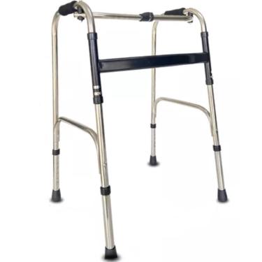 Imagem de Andador 2 Barras Idoso Adulto Dobravel Articulado Fixo Regulavel 120kg Supermedy