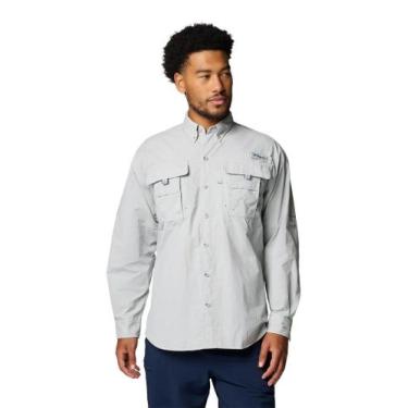 Imagem de Camisa M/L Masculina Columbia Bahama II, G, Cinza medieval