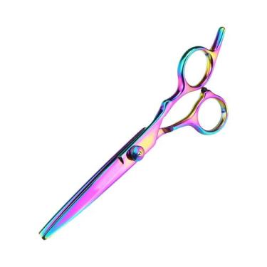 Imagem de Tesoura Roxa De Cabeleireiro, Aço Inoxidável, Corte De Cabelo, Desbast