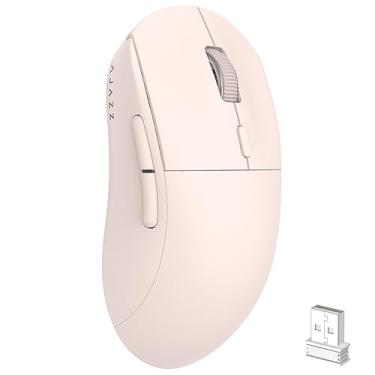 Imagem de Mouse para jogos ATTACK SHARK AJ199 sem fio, ergonômico, leve com 59 g, taxa de pesquisa de 1000 Hz, até 26000 DPI, sensor óptico PAW-3395 de modos duplos, 6 botões programáveis para PC/laptop/Win/Mac