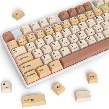 Imagem de surmen 139 teclas PBT de perfil XDA 75%, teclas personalizadas sublimação de tinta com teclas ISO para teclado mecânico 61/68/82/87/108 (carimbo)