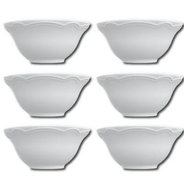 Imagem de Conjunto De Bowls Germer Cottage Em Porcelana 400 Ml 6 Peças Branco