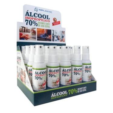 Imagem de Álcool Isopropílico 70% 60ml Pump Implastec - Cx - 20