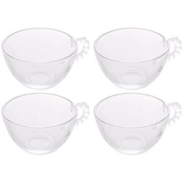Imagem de Conjunto Com 4 Xícaras Para Chá Wolff Pearl Em Cristal 180ml Transparente