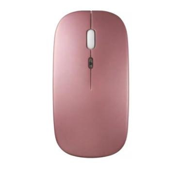 Imagem de Mouse sem fio LED, mouse silencioso e fino recarregável 2,4 G portátil com receptor USB, 3 DPI ajustáveis para notebook, PC, laptop, computador, MacBook (Rosa)