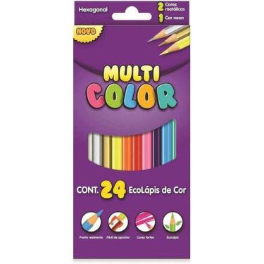 Imagem de Multicolor EcoLapis de Cor Sextavado, 24 Cores - Faber-Castell