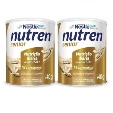 Imagem de Nutren Senior Baunilha Suplemento Alimentar 740g Kit com duas unidades