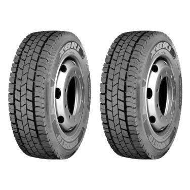 Imagem de Kit 2 Pneus 215/75R17.5 Borrachudo 16 Lonas 135/133J Robusto E2 Xbri