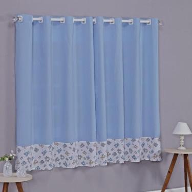 Imagem de Cortina Baby 2 Metros Quarto de Bebê Infantil Menino Menina Varão Simp