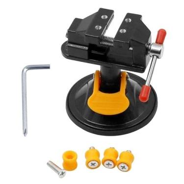 Imagem de Mini grampo universal para torno de mesa giratório de 360 graus com aderência de sucção