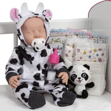 Imagem de Bebê Reborn Realista 43cm Premium Fofinha Menina Com Pelúcia - Cegonha