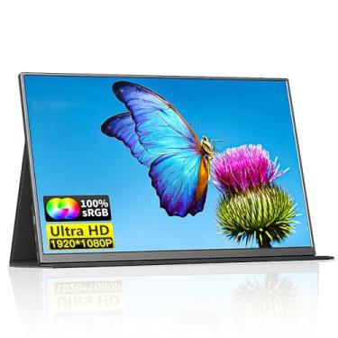 Imagem de Abacafly Monitor Portatil 15,6", 1080p 100% SRGB FHD Tela Portatil para Notebook, Segunda Tela para Laptop com Porta USB、Tipo C、HDMI, 60 Hz Monitor Portatil Para Xbox, Ps5, Switch