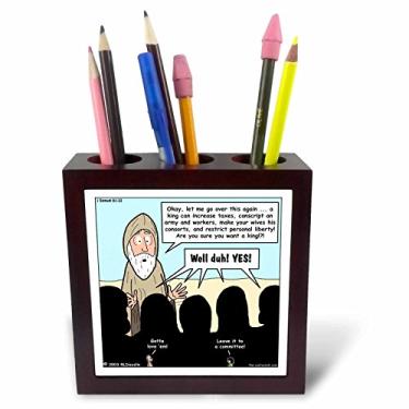 Imagem de 3dRose 1st Samuel 8 1 22 What Could Go Wrong Bible Kings People Problems Tile Pen Holder, 12,7 cm (ph_19530_1), 12,7 cm