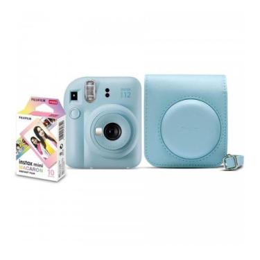 Imagem de Kit Câmera Instax Mini 12 Azul com 10 Filmes Macaron - FUJIFILM