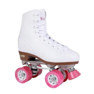 Imagem de Chicago Patins femininos e femininos clássicos - Patins Quadriciclo Rink Premium Branco - Tamanho 6