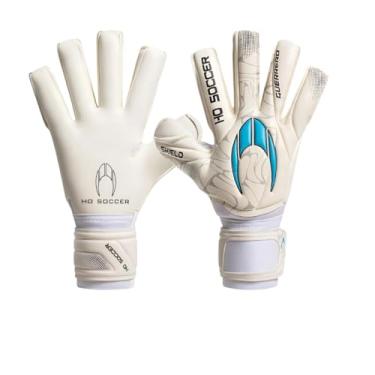 Imagem de Luva de Goleiro HO Soccer Guerrero Shield SMU Cor: Branca/Azul Tam: 9