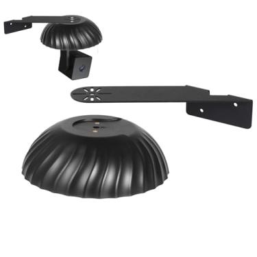 Imagem de LONNKY Suporte de parede para WYZE Cam Pan V3, kit de montagem de canto externo com capa à prova de intempéries, caixa durável para uso externo – preto (câmera não incluída)