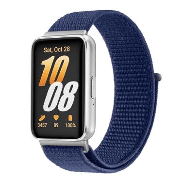Imagem de Pulseiras de nylon para Samsung Galaxy Fit 3 femininas e masculinas, pulseira de substituição macia e ajustável compatível com acessórios para smartwatch Galaxy Fit 3